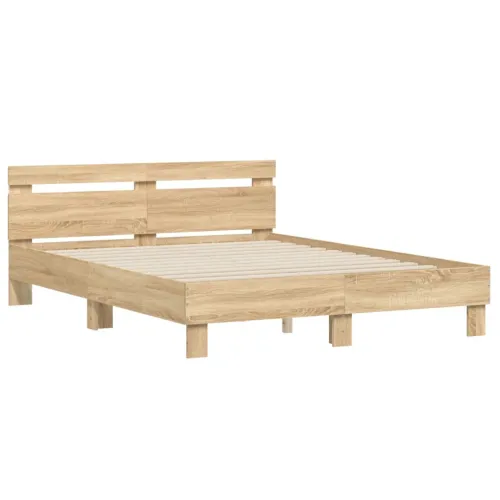 Okvir za krevet s uzglavljem i LED boja hrasta 140x190 cm - sonoma hrast 140 x 190 cm Sonoma hrast 140 x 190 cm Cijena