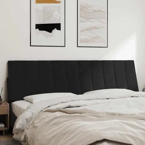 Jastuk za uzglavlje Hanko crni 180 cm baršunasti - Crna 180 cm Cijena