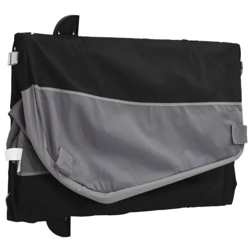 Prikolica za bicikl crno-siva 45 kg željezna - Siva 63 x 126 x 63 cm Cijena