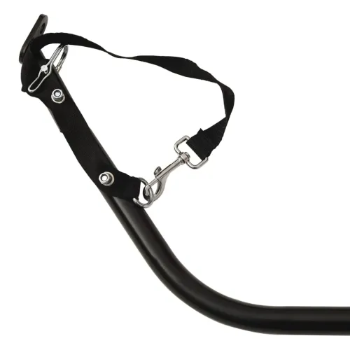 Prikolica za bicikl crno-siva 45 kg željezna - Siva 63 x 126 x 63 cm Cijena