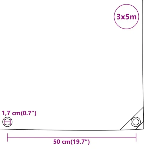 Cerada antracit 3 x 5 m 650 g/m² - Antracit 3 x 5 m 1 s ušicama Cijena