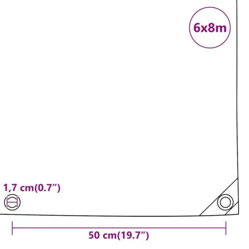 Cerada antracit 6 x 8 m 650 g/m² - Antracit 6 x 8 m 1 s ušicama Cijena