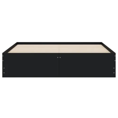 Okvir kreveta s ladicama crni 150 x 200 cm konstruirano drvo - Crna 150 x 200 cm Cijena