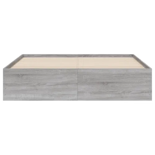 Okvir za krevet s ladicama boja hrasta 150x200 cm drveni - Sivi hrast sonoma 150 x 200 cm Cijena
