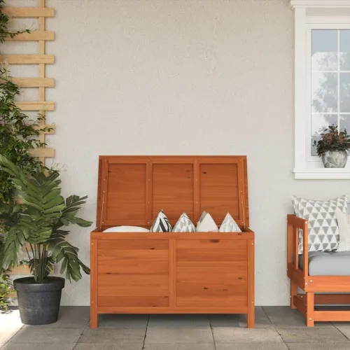 Vrtna kutija za pohranu 99 x 49,5 x 58,5 cm od masivne jelovine - Svjetlosmeđa 100 x 50 x 58 cm Svjetlosmeđa 99 x 49,5 x 58,5 cm Cijena