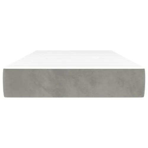Madrac s oprugama srednje tvrdoće svjetlosivi 120x190x20 cm baršunasti - Svjetlosiva 120 x 190 cm Cijena