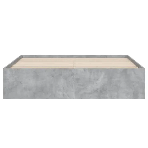 Okvir kreveta s ladicama siva boja betona 150 x 200 cm drveni - Beton siva 150 x 200 cm Cijena