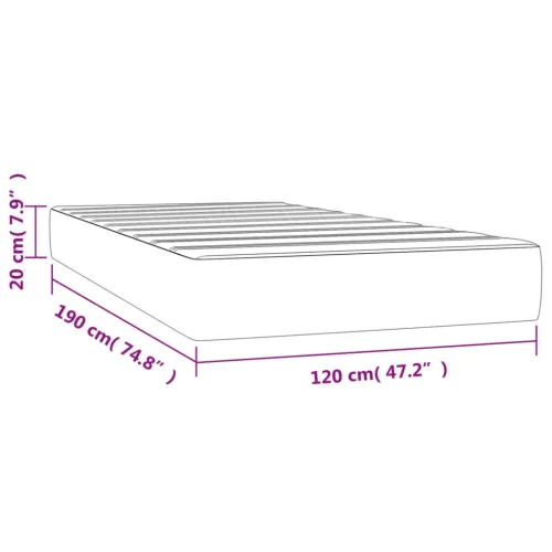 Madrac s oprugama srednje tvrdoće tamnozeleni 120x190x20 cm baršunasti - Tamnozelena 120 x 190 cm Cijena