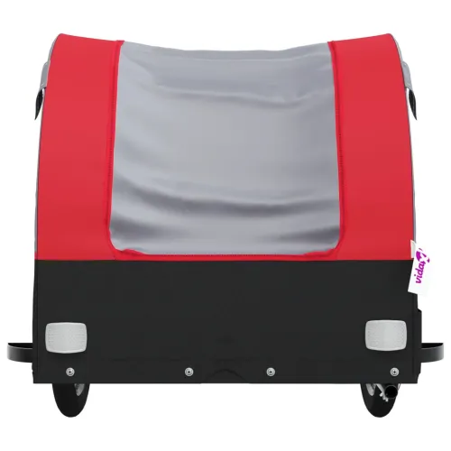 Prikolica za bicikl crno-crvena 30 kg željezna - Crvena 123 x 52 x 53 cm Cijena