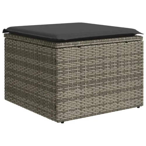 Vrtna garnitura - 7-dijelni set vrtnih sofa sivi od poliratana - Siva 1 Cijena