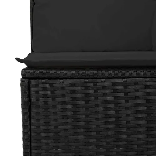 Vrtna garnitura - 8-dijelni set vrtnih sofa od poliratana s jastucima crni - Crna 1 Cijena