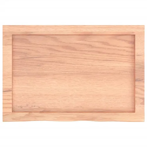 Stolna ploča svjetlosmeđa 60x40x(2-6) cm tretirana hrastovina - Svjetlosmeđa 60 x 40 x 6 cm Cijena