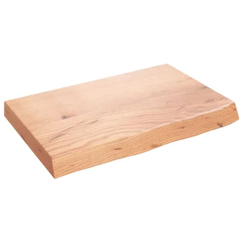 Stolna ploča svjetlosmeđa 60x40x(2-6) cm tretirana hrastovina - Svjetlosmeđa 60 x 40 x 6 cm Cijena