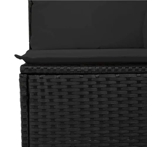 Vrtna garnitura - 13-dijelni set vrtnih sofa s jastucima poliratan crni - Crna Bez stola 1 Cijena