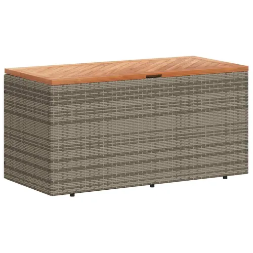 Vrtna kutija za pohranu siva 110x50x54 cm od poliratana i drva - Siva 110 x 50 x 54 cm Siva 110 x 50 x 54 cm Cijena