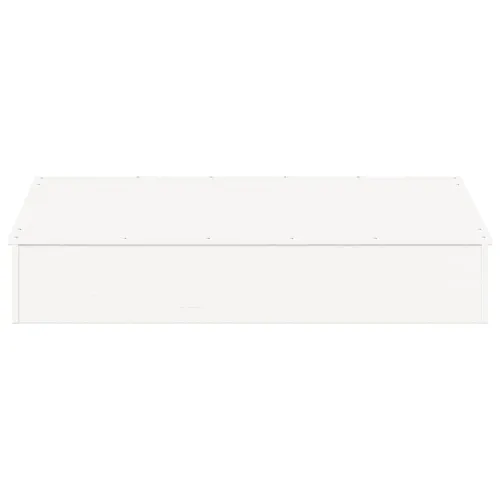 Pješčanik s poklopcem bijeli 111x111x19,5 cm masivna borovina - Bijela Cijena