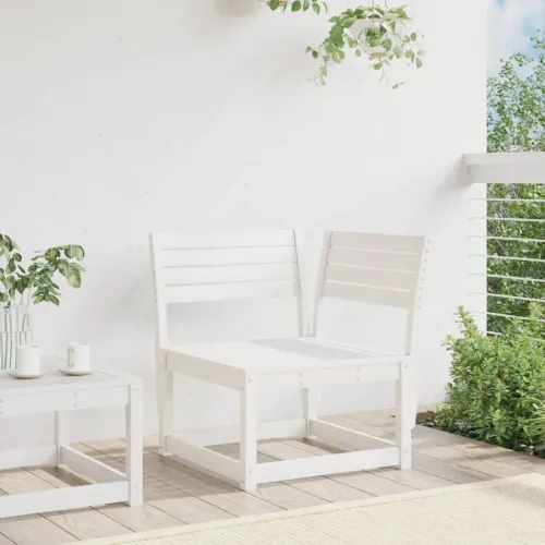 Kutna vrtna sofa 73 x 73 x 78 cm od masivne borovine - Bijela bez jastuka 1 Cijena