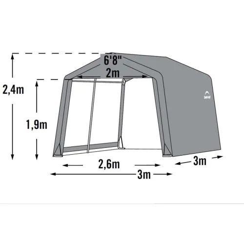 ShelterLogic - Skladišni šator - 9 m² - 300x300cm | BRANDED IN THE USA Cijena