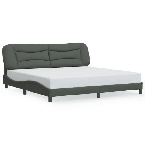 Okvir kreveta s LED-om bez madraca Hvar 200x200 cm od tkanine - Tamno siva 200 x 200 cm Tamno siva 200 x 200 cm Cijena