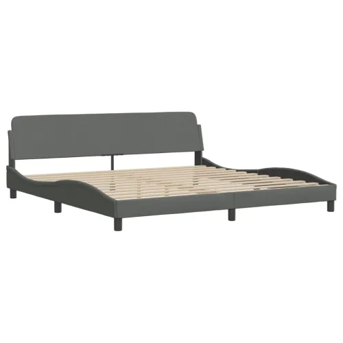 Okvir kreveta s LED-om bez madraca Hvar 200x200 cm od tkanine - Tamno siva 200 x 200 cm Tamno siva 200 x 200 cm Cijena