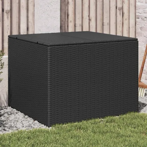 Vrtna kutija za pohranu crna 291 L od poliratana - Crna 80 x 75 x 59 cm Crna 80 x 75 x 59 cm Cijena