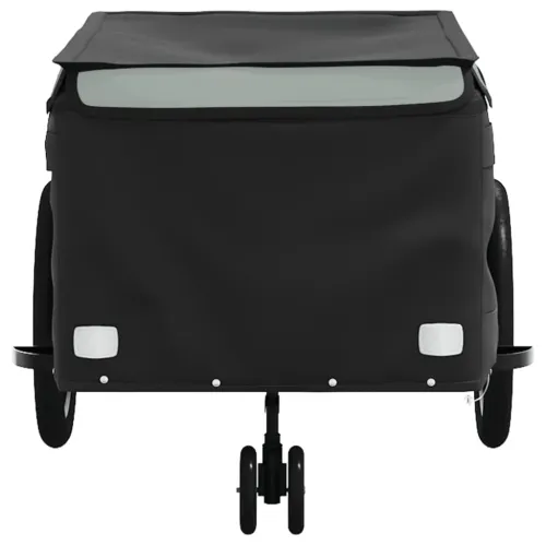 Prikolica za bicikl crno-siva 45 kg željezna - Siva 137 x 68 x 59 cm Cijena