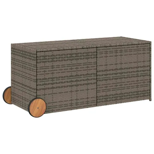 Vrtna kutija za pohranu s kotačima siva 283 L od poliratana - Siva 127 x 55 x 56/59.5 cm Siva 127 x 55 x 56/59.5 cm Cijena