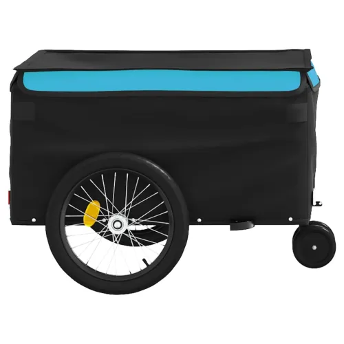 Prikolica za bicikl crno-plava 30 kg željezna - Plava 124 x 53 x 45 cm Cijena