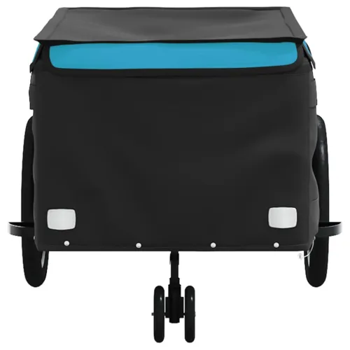 Prikolica za bicikl crno-plava 45 kg željezna - Plava 137 x 68 x 59 cm Cijena
