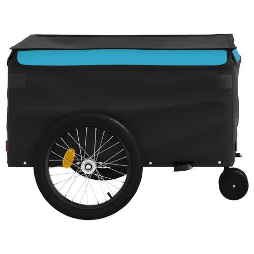 Prikolica za bicikl crno-plava 45 kg željezna - Plava 137 x 68 x 59 cm Cijena