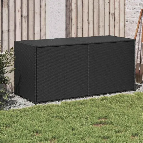 Vrtna kutija za pohranu crna 283 L od poliratana - Crna 120 x 50 x 56 cm Crna 120 x 50 x 56 cm Cijena