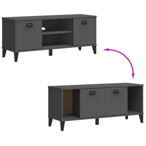 Klupa za cipele VIKEN antracit siva 106 x 35 x 45 cm drvena - Antracit siva Cijena