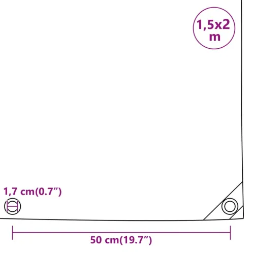 Cerada antracit 1,5x2 m 650 g/m² - Antracit 1.5 x 2 m 1 s ušicama Cijena
