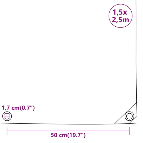 Cerada crna 1,5x2,5 m 650 g/m² - Crna 1.5 x 2.5 m 1 s ušicama Cijena