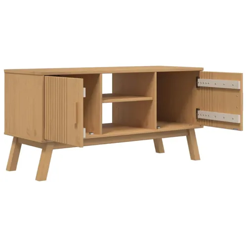 TV ormarić OLDEN smeđi 114 x 43 x 57 cm od masivne borovine - Smeđa Cijena