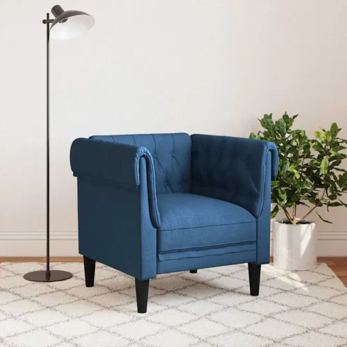 Fotelja Chesterfield plava od tkanine - Plava Sofa Cijena