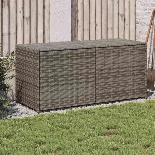 Vrtna kutija za pohranu siva 283 L od poliratana - Siva 120 x 50 x 56 cm Siva 120 x 50 x 56 cm Cijena