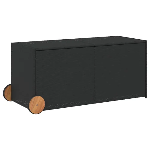 Vrtna kutija za pohranu s kotačima crna 283 L od poliratana - Crna 127 x 55 x 56/59.5 cm Crna 127 x 55 x 56/59.5 cm Cijena