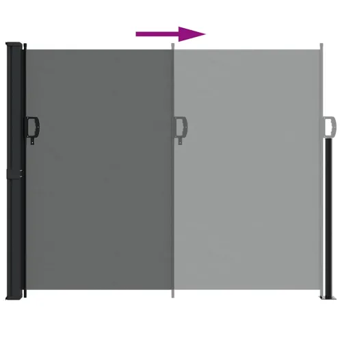 Bočna tenda na uvlačenje antracit 160 x 500 cm - Antracit 160 x 500 cm Cijena