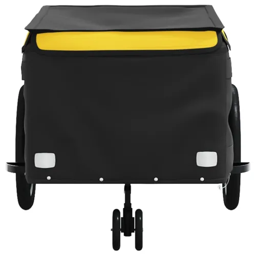 Prikolica za bicikl crno-žuta 45 kg željezna - Žuta 137 x 68 x 59 cm Cijena
