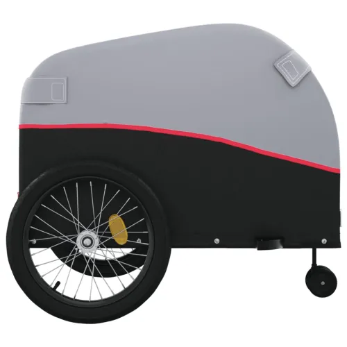 Prikolica za bicikl crno-crvena 45 kg željezna - Crvena 68 x 133 x 68 cm Cijena