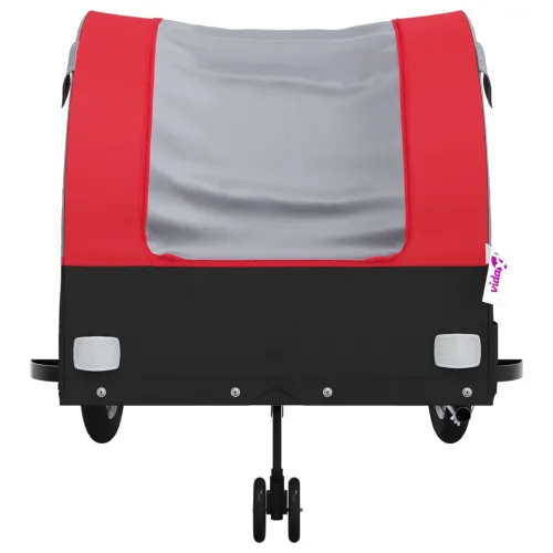 Prikolica za bicikl crno-crvena 45 kg željezna - Crvena 68 x 133 x 68 cm Cijena