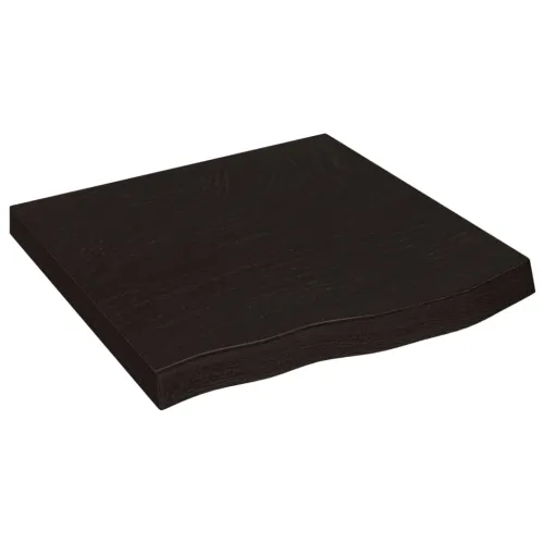 Stolna ploča tamnosmeđa 60x60x(2-6) cm tretirana hrastovina - Tamno smeđa 60 x 60 x 6 cm Cijena