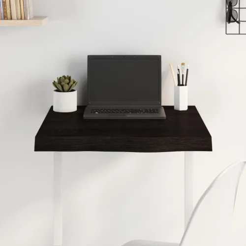 Stolna ploča tamnosmeđa 60x60x(2-6) cm tretirana hrastovina - Tamno smeđa 60 x 60 x 6 cm Cijena