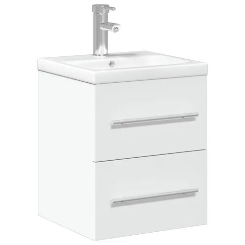 Kupaonski ormarić s ugrađenim Lavabo - Umivaonikom bijeli - Bijela 41 x 38.5 x 48 cm 1 Sa slavinom Cijena