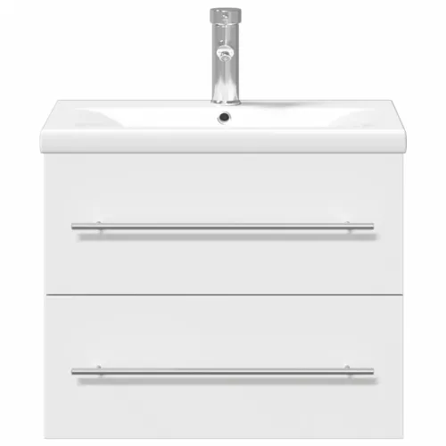 Kupaonski ormarić s ugrađenim Lavabo - Umivaonikom bijeli - Bijela 60 x 38.5 x 48 cm Sa slavinom Cijena