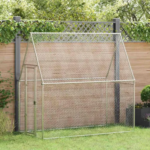 Kavez za kokoši srebrni 200 x 100 x 190 cm od pocinčanog čelika - 200 x 100 x 190 cm 1 200 x 100 x 190 cm Cijena