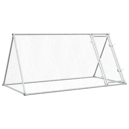Kavez za kokoši srebrni 200 x 105 x 91 cm od pocinčanog čelika - 200 x 105 x 91 cm 200 x 105 x 91 cm Cijena
