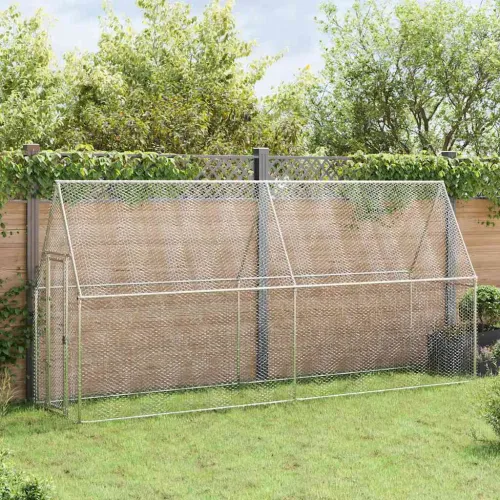 Kavez za kokoši srebrni 400 x 100 x 190 cm od pocinčanog čelika - 400 x 100 x 190 cm 1 400 x 100 x 190 cm Cijena