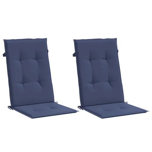 Jastuci za stolice s visokim naslonom 2 kom modri od tkanine - Modra 120 x 50 x 3 cm 2 Cijena